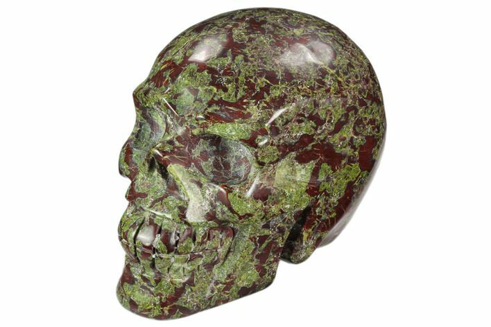 Polished Dragon's Blood Jasper Skull - South Africa #125170